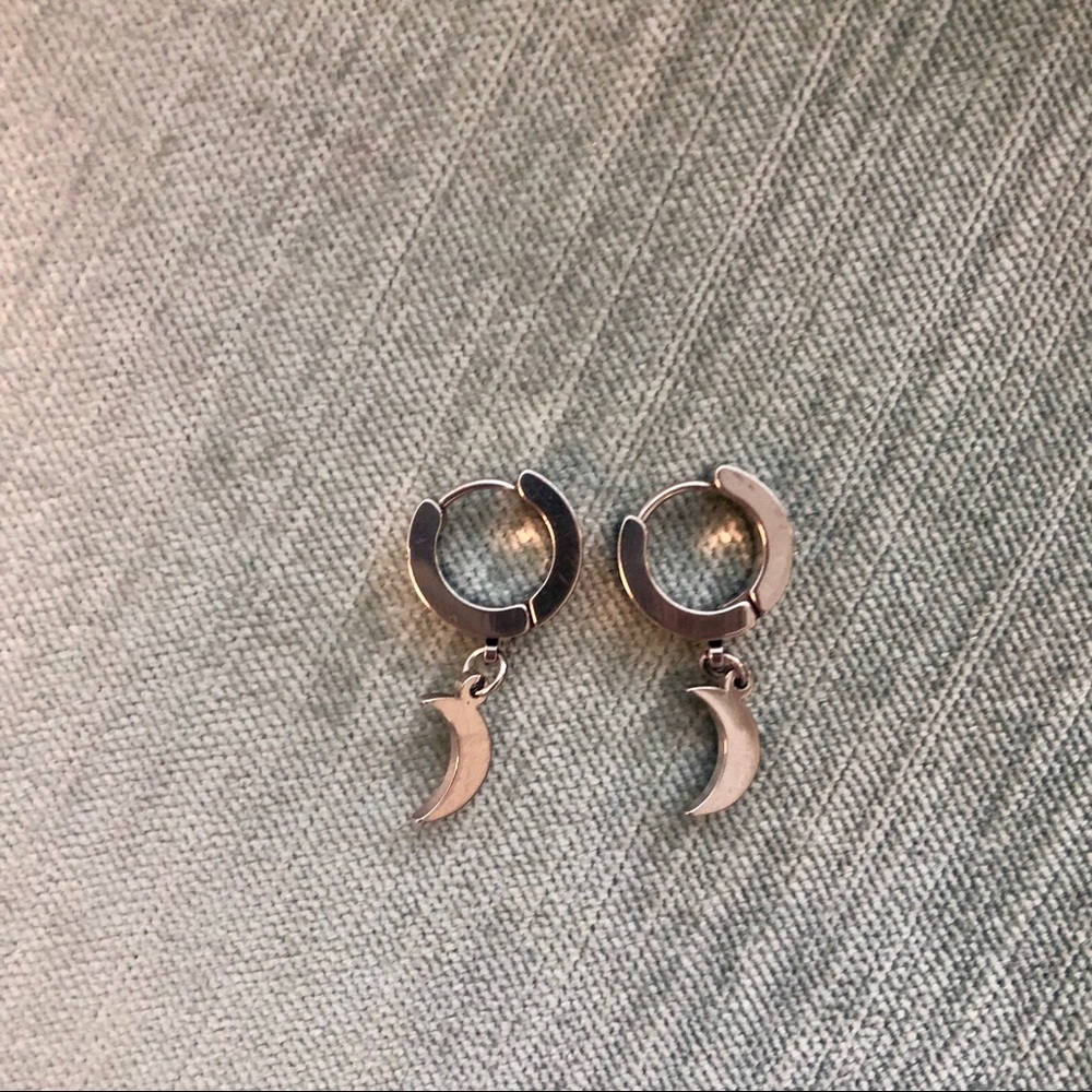 Crescent Moon Ear hugger Earrings
